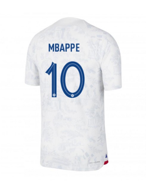 Moški Nogometna dresi replika Francija Kylian Mbappe #10 Gostujoči SP 2022 Kratek rokav